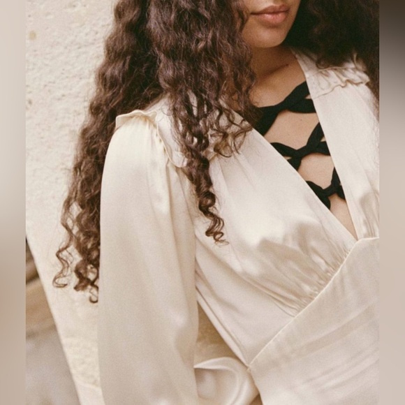 DOEN LORELEI SILK DRESS IN MOTHER OF PEARL, size XS, brand new, never worn. - Picture 5 of 16